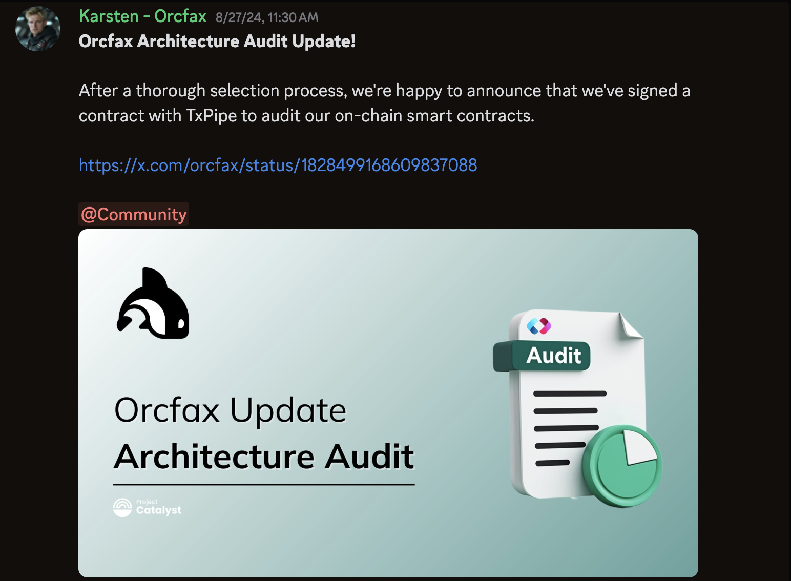 Discord announcement