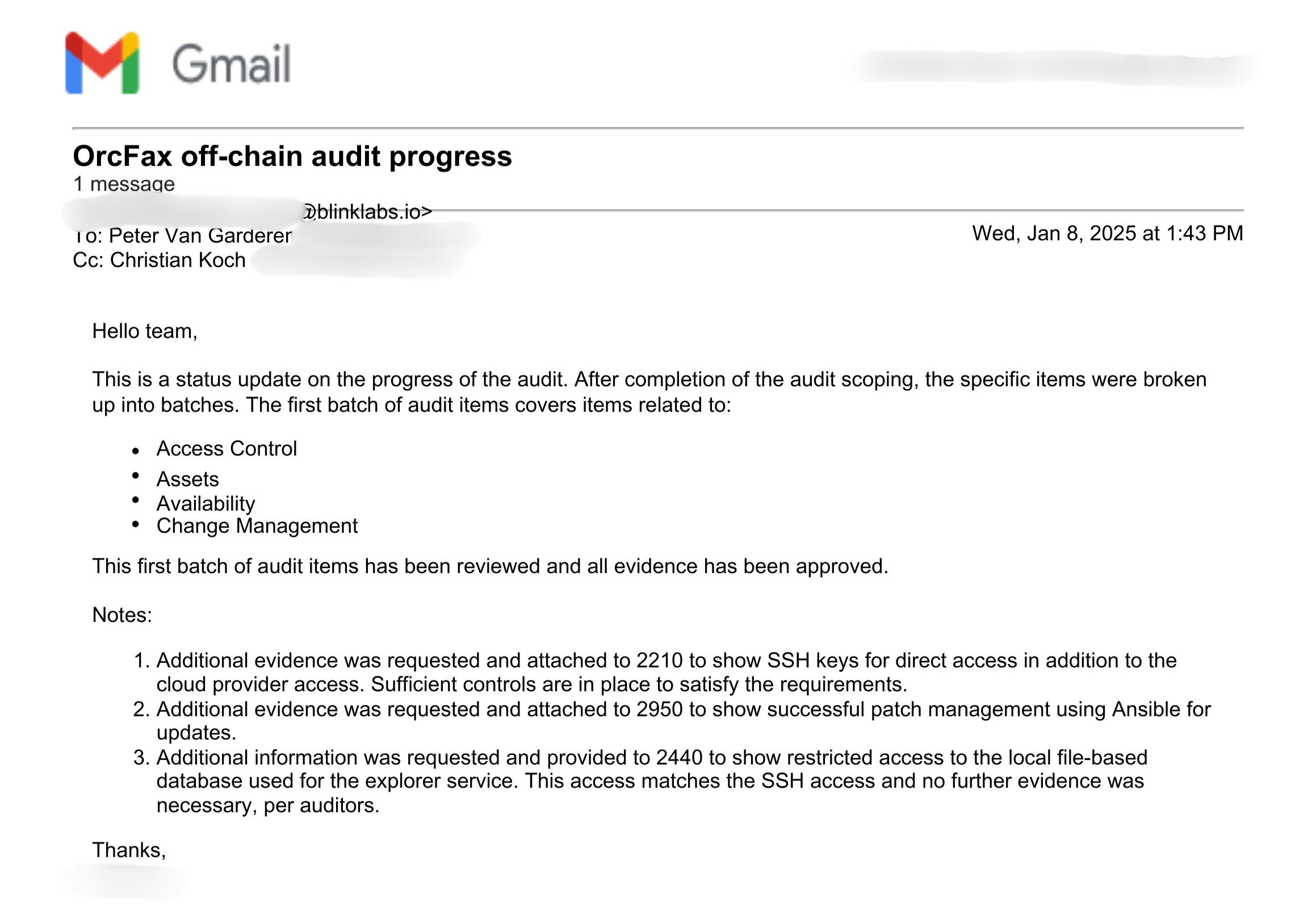 BlinkLabs Confirmation