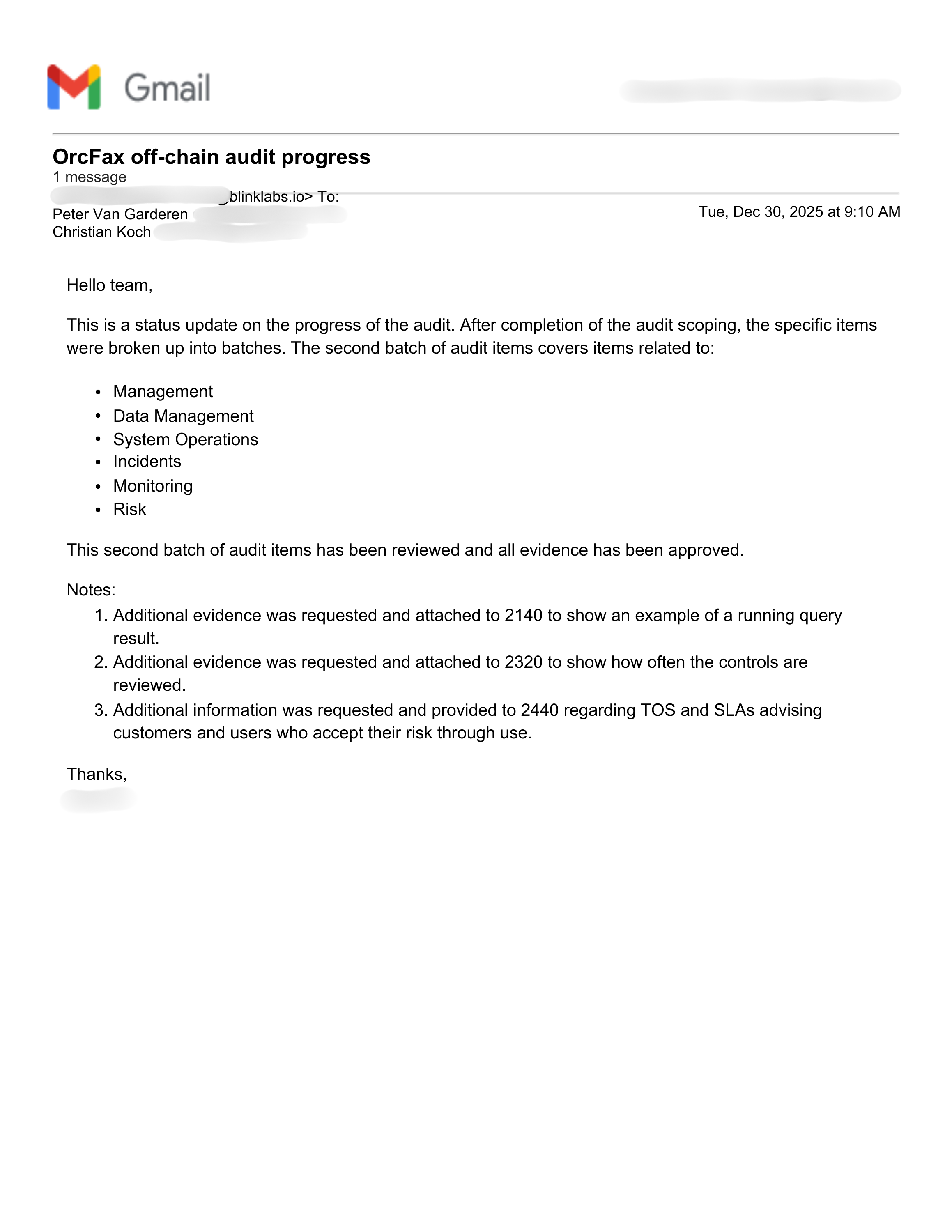 BlinkLabs Confirmation