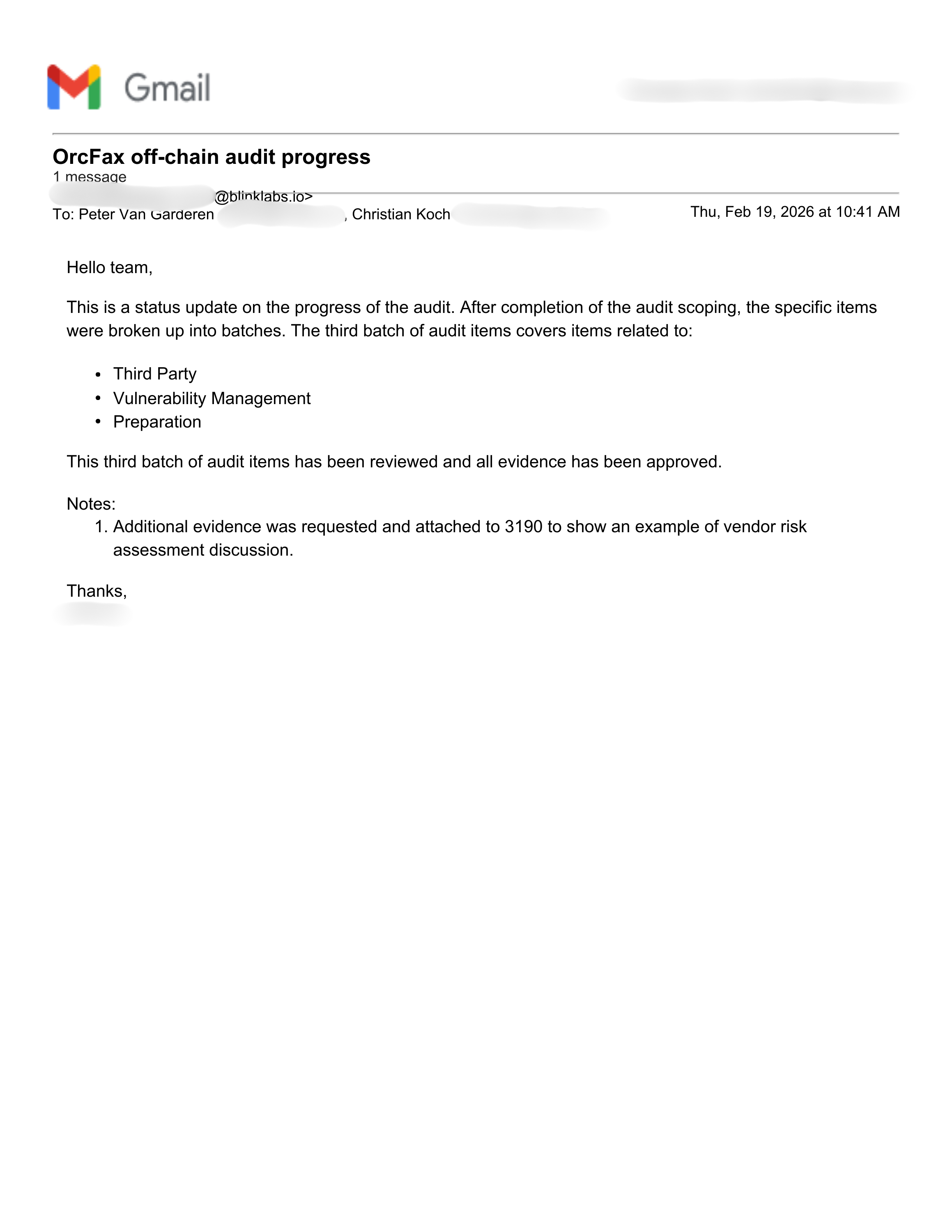 BlinkLabs Confirmation