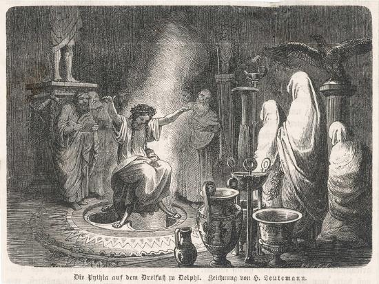 "The Oracle of Delphi Entranced" by Heinrich Leutemann